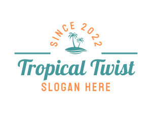 Tropical Island Resort logo design