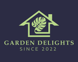 House Yard Plant Leaf logo design