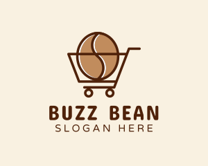 Coffee Shopping Cart logo design