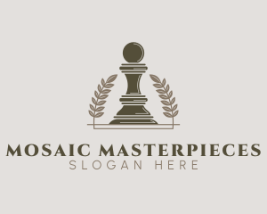 Pawn Chess Piece logo design