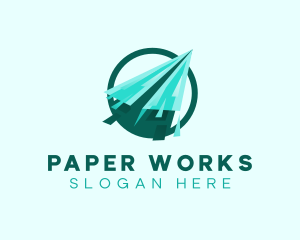 Paper Plane Logistics logo design