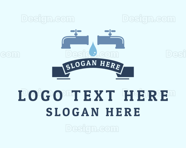 Faucet Water Plumbing Logo