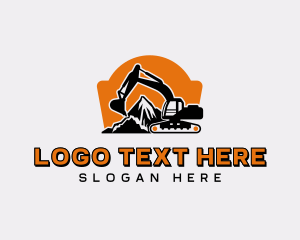 Excavator Heavy Equipment Logo