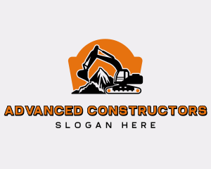 Excavator Heavy Equipment logo design