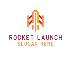 Space Rocket Game logo design