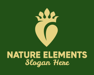 Natural Leaf Crown  logo design