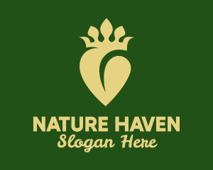 Natural Leaf Crown  logo design