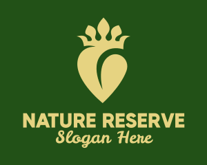 Natural Leaf Crown  logo design