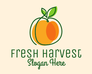Minimalist Orange Fruit logo design
