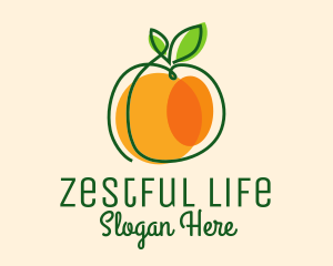 Minimalist Orange Fruit logo
