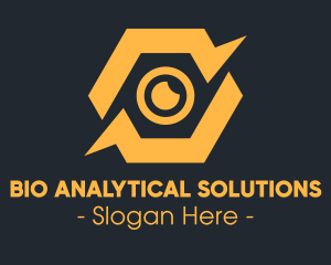 Yellow Hexagon Surveillance  logo design