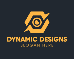 Yellow Hexagon Surveillance  logo