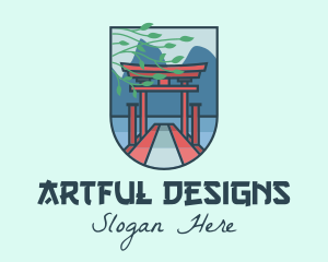 Japanese Torii Gate logo design