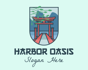 Japanese Torii Gate logo design