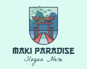 Japanese Torii Gate logo design