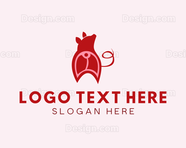 Pig Cutlet Meat Logo