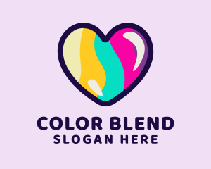 Colorful Pop Heart logo
