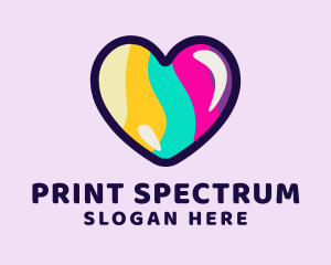 Colorful Pop Heart logo design