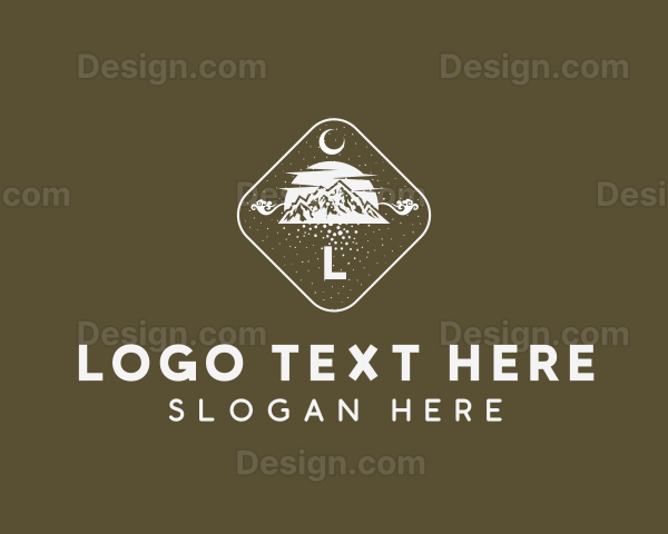 Mountain Hiking Badge Logo