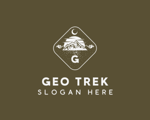 Mountain Hiking Badge logo design