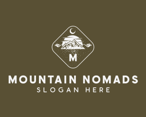 Mountain Hiking Badge logo design