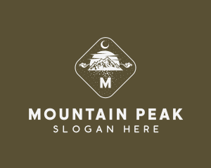 Mountain Hiking Badge logo design