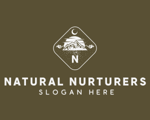 Mountain Hiking Badge logo design