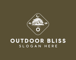 Mountain Hiking Badge logo design