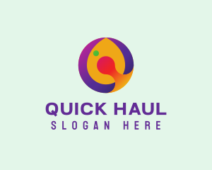 Multicolor Digital Letter Q logo design