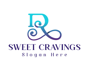 Gradient Swirl Script logo