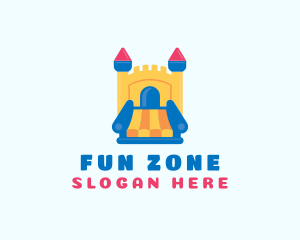 Inflatable Castle Slide logo design