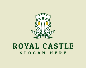 Castle Cannabis Plant logo design