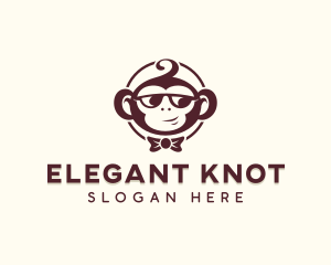 Shades Monkey Bowtie  logo design