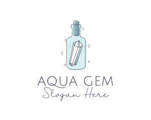 Crystal Gem Bottle logo design