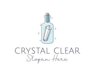 Crystal Gem Bottle logo design