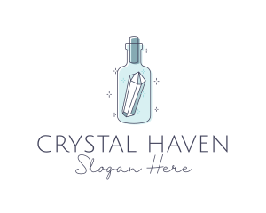 Crystal Gem Bottle logo design