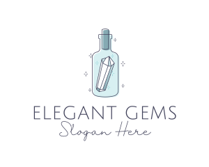 Crystal Gem Bottle logo design