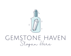 Crystal Gem Bottle logo design