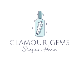 Crystal Gem Bottle logo design