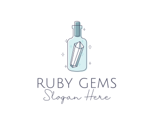 Crystal Gem Bottle logo design