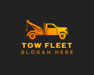 Towing Pickup Truck logo design