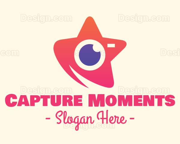 Gradient Star Camera Logo