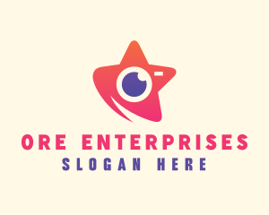 Gradient Star Camera Logo