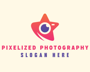 Gradient Star Camera logo design