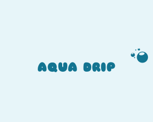 Aqua Washer Bubbles  logo design