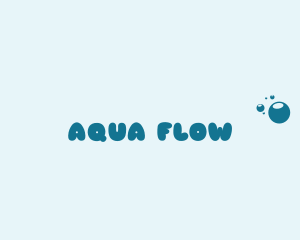 Aqua Washer Bubbles  logo design