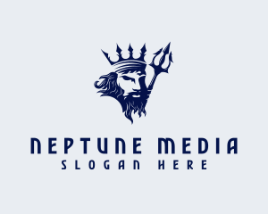 King Neptune Trident logo design