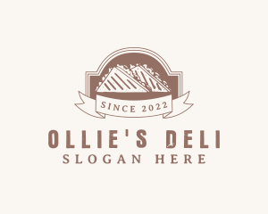 Hipster Sandwich Snack Deli logo design