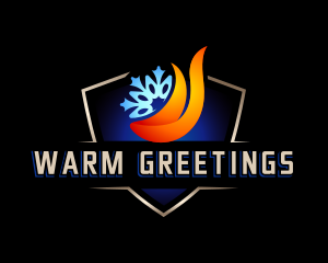 Snow Flame HVAC logo design