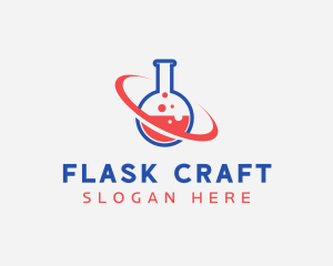 Planet Laboratory Flask logo design